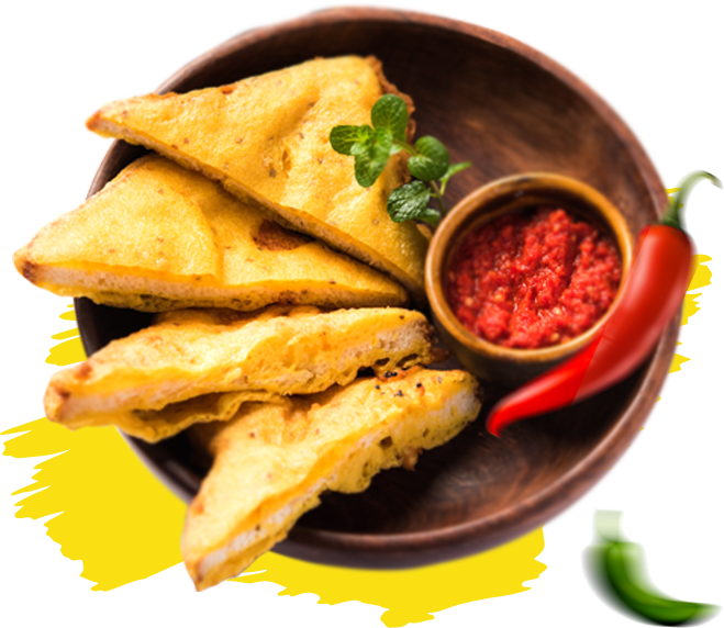 Hot bread pakoda served at Chokhandi, Vadodara